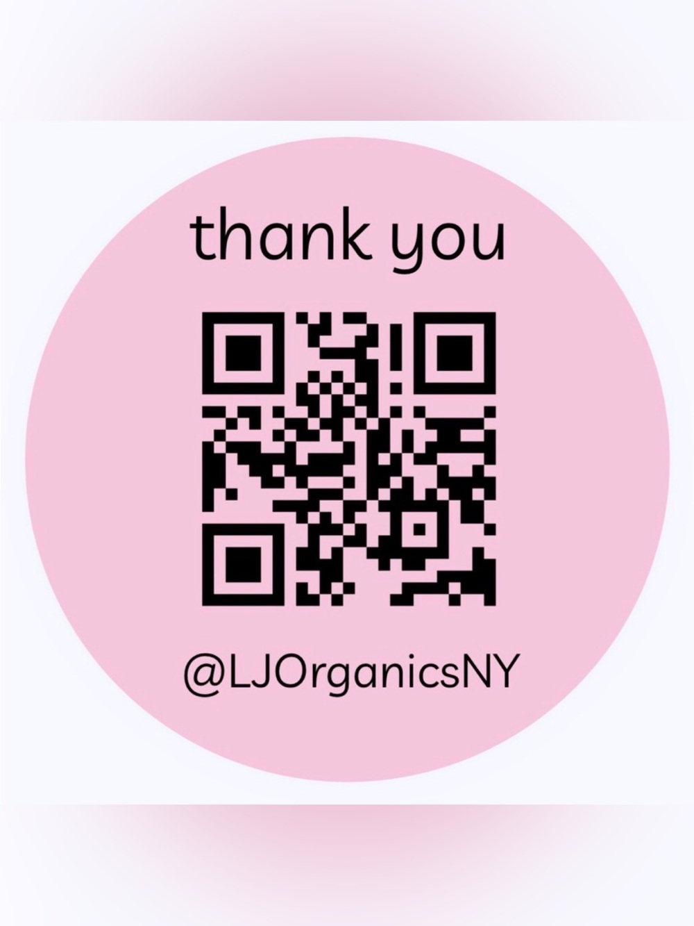 50 CUSTOM STICKERS - 2” ROUND - THANK YOU - W/ YOUR QR CODE & CLOSET NAME